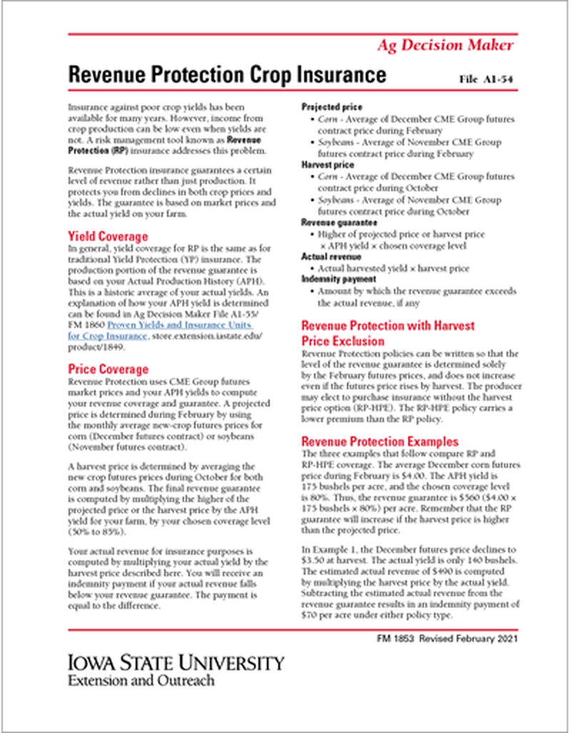 Revenue Protection Crop Insurance image number 0