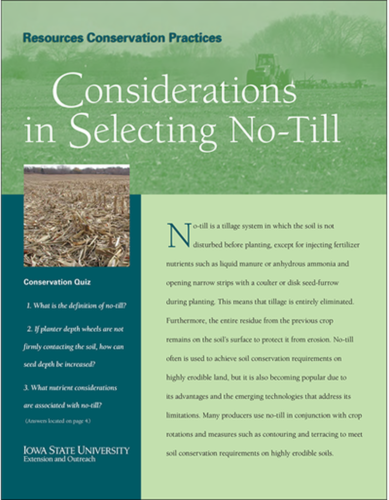 Considerations in Selecting No-Till -- Resource Conservation Practices image number 0