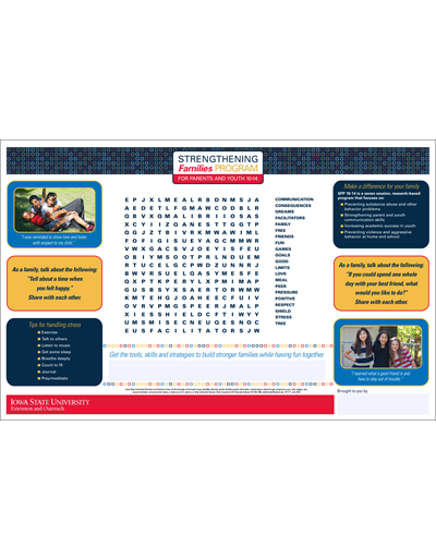Strengthening Families Program: For Parents and Youth 10-14 - Placemat