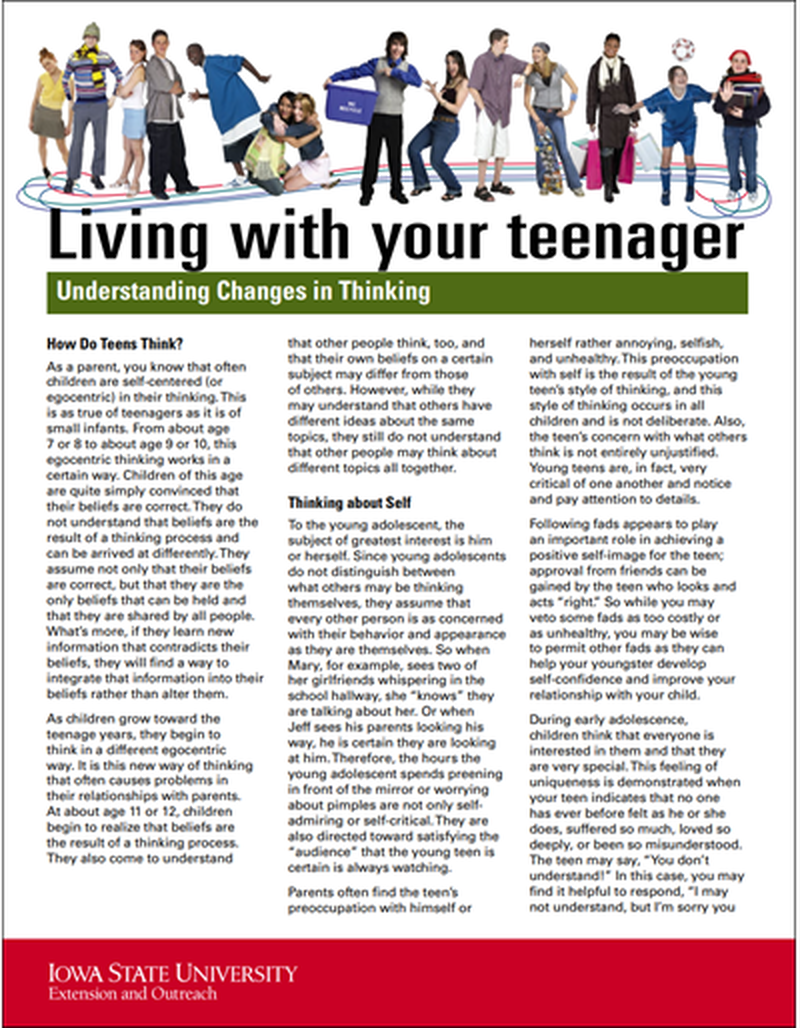 Understanding Changes in Thinking - Living With Your Teenager image number 0