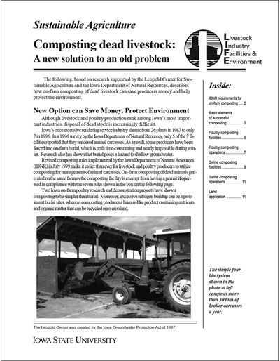 Composting Dead Livestock: A New Solution for an Old Problem - Sustainable Agriculture