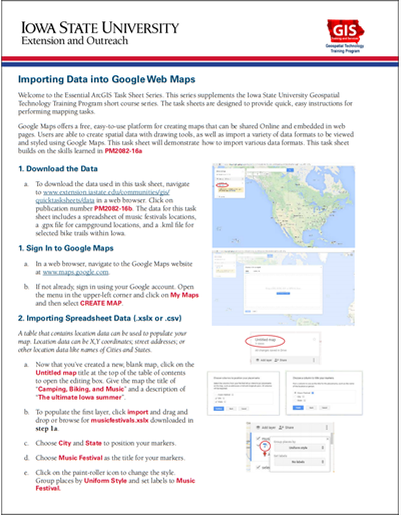 Importing Data into Google Web Maps image number 0