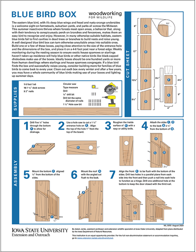 Woodworking for Wildlife - Blue Bird Box