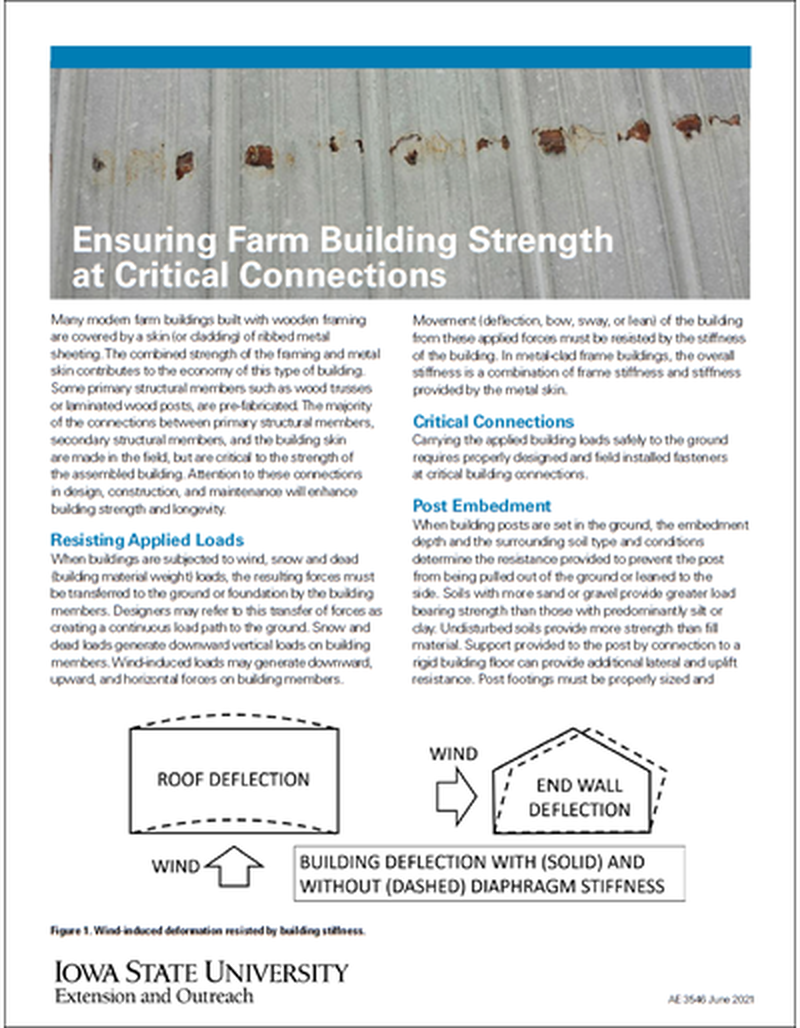 Ensuring Farm Building Strength at Critical Connections image number 0