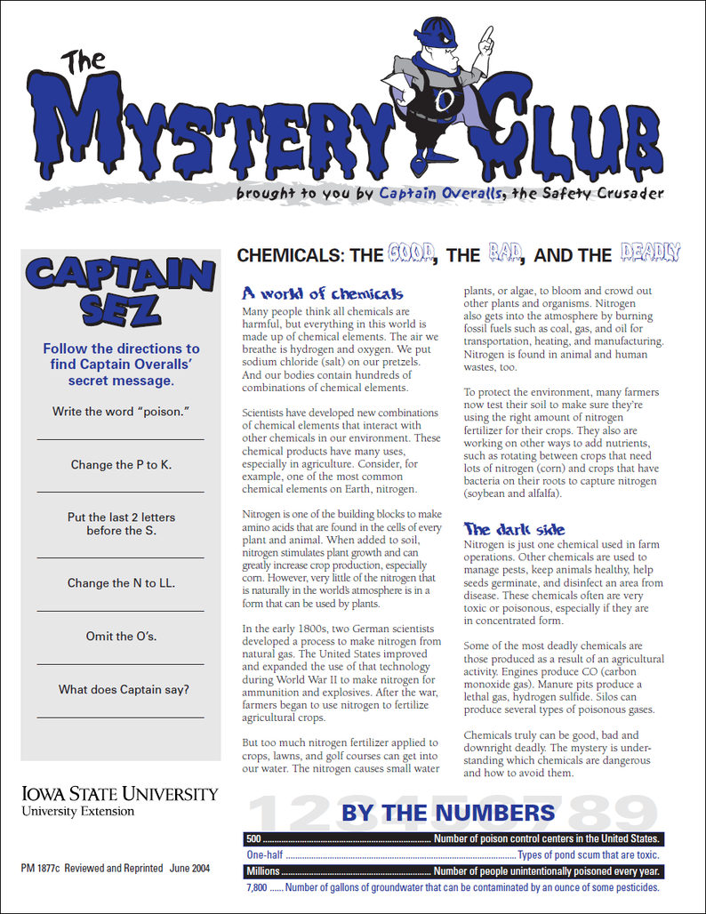 Chemicals: The Good, The Bad, and The Deadly -- The Mystery Club image number 0