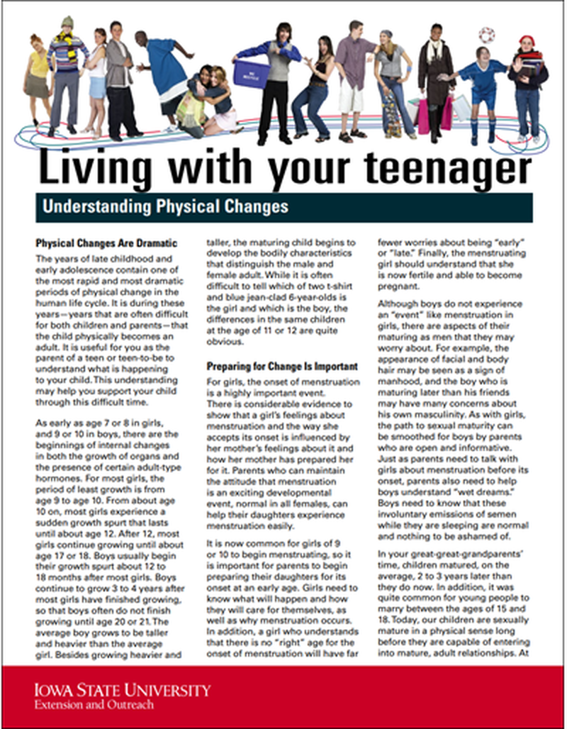 Understanding Physical Changes - Living With Your Teenager image number 0