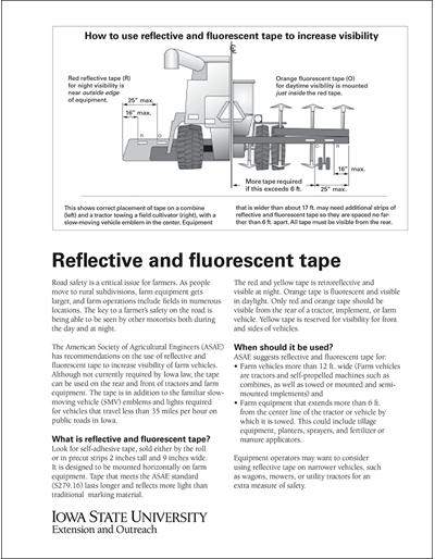 How to use reflective and fluorescent tape to increase visibility