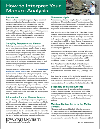 How to Interpret Your Manure Nutrient Analysis