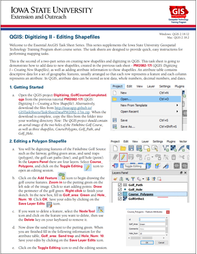 QGIS: Digitizing II - Editing Shapefiles