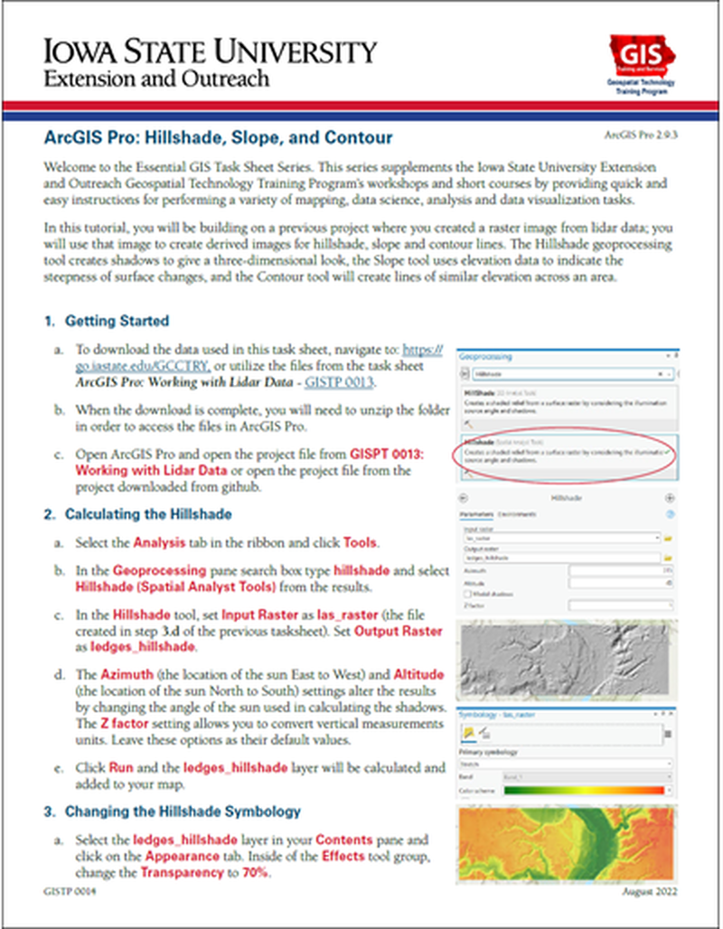 ArcGIS Pro: Hillshade, Slope, and Contour image number 0