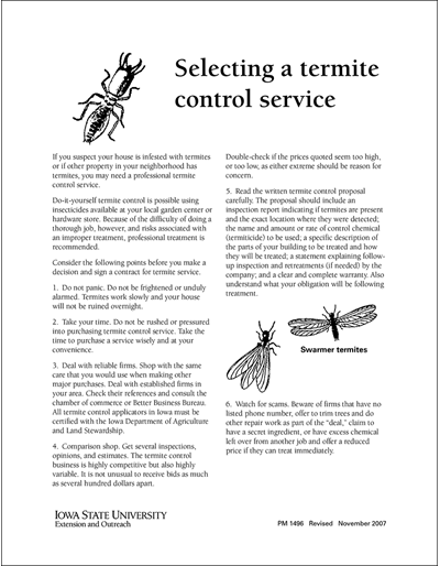 Selecting a Termite Control Service