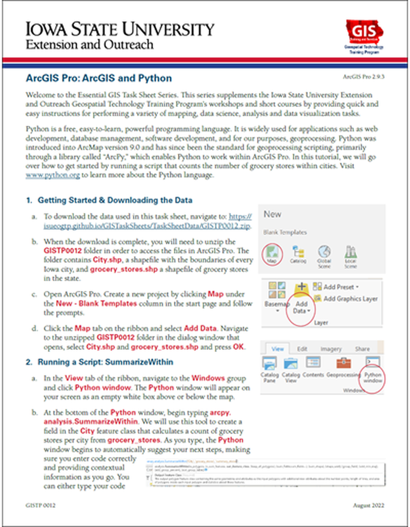 ArcGIS Pro: ArcGIS and Python image number 0