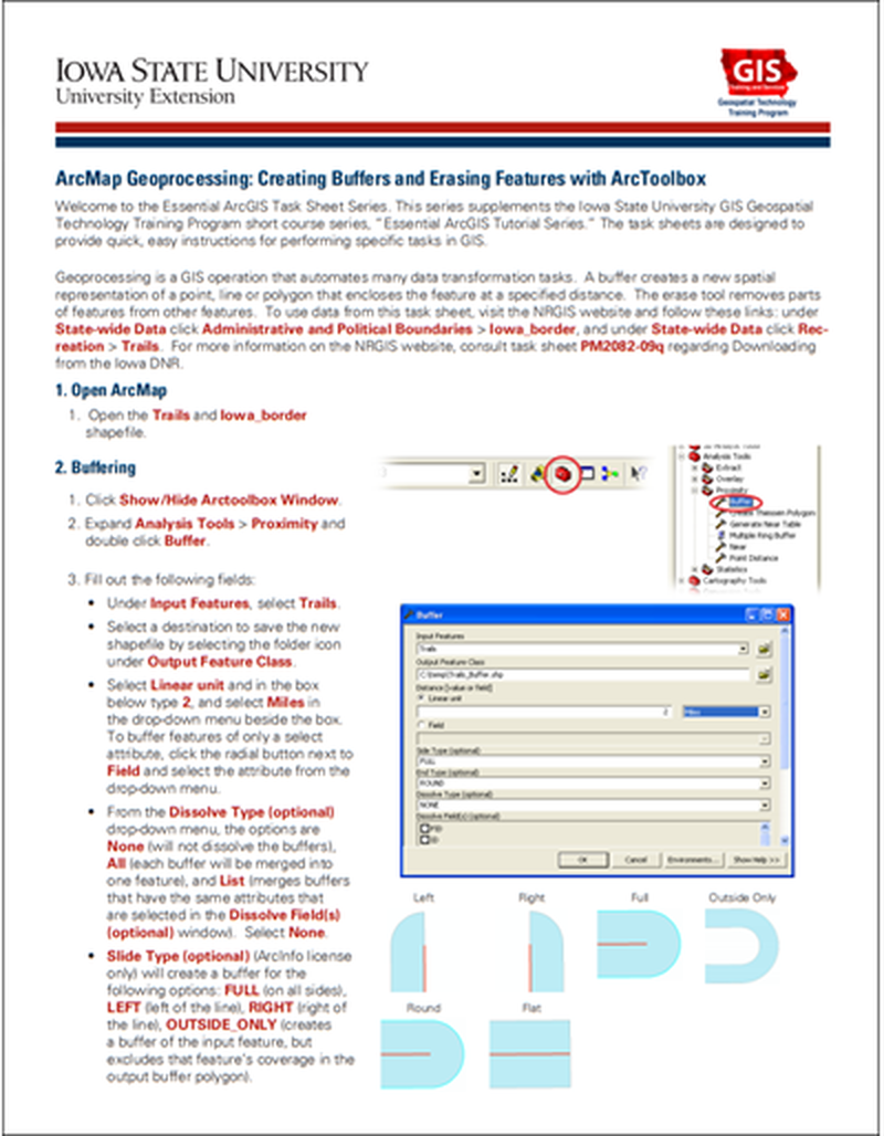 ArcMap Geoprocessing: Creating Buffers and Erasing Features with ArcToolbox image number 0