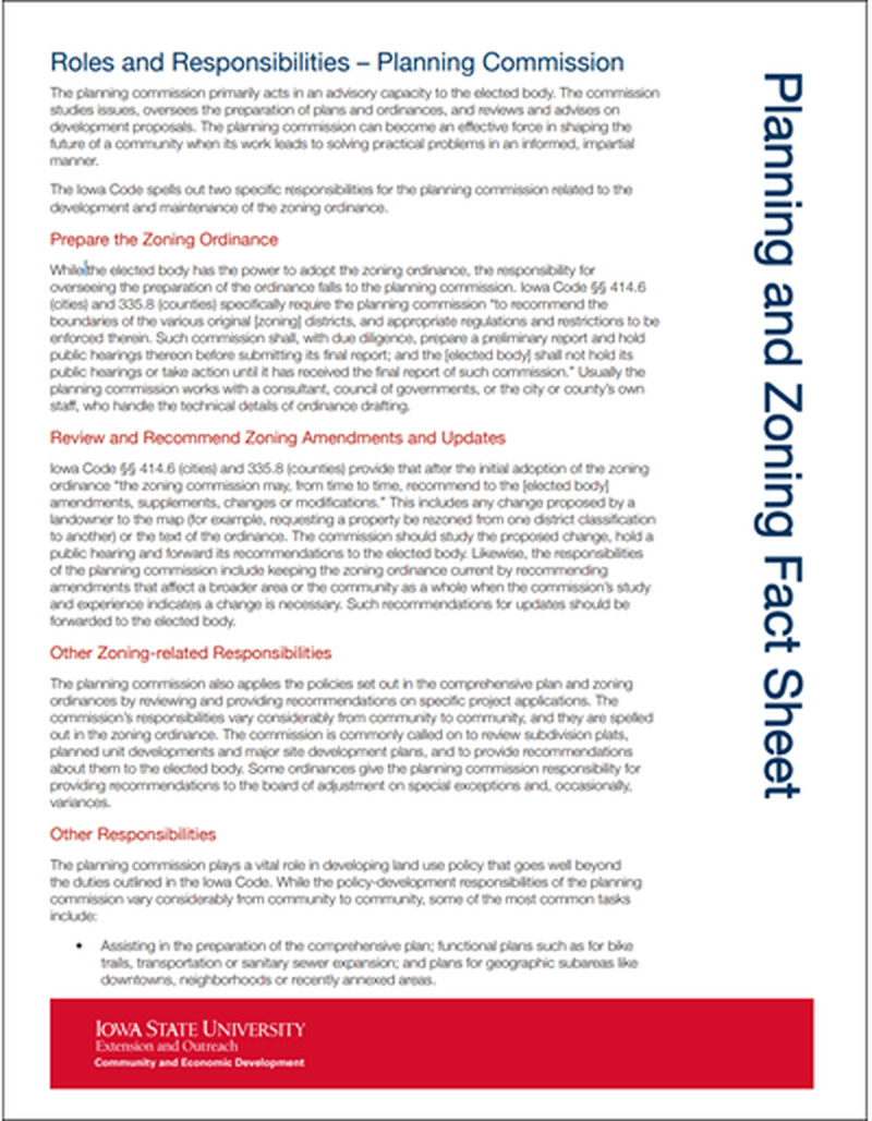 Planning and Zoning Roles and Responsibilities - Planning Commission image number 0
