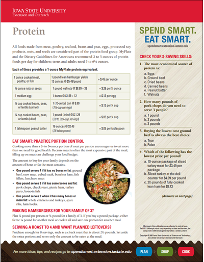 Spend Smart. Eat Smart. -- Protein