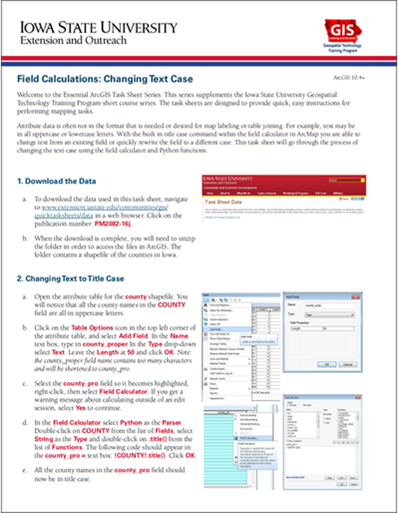 Field Calculations: Changing Text Case image number 0