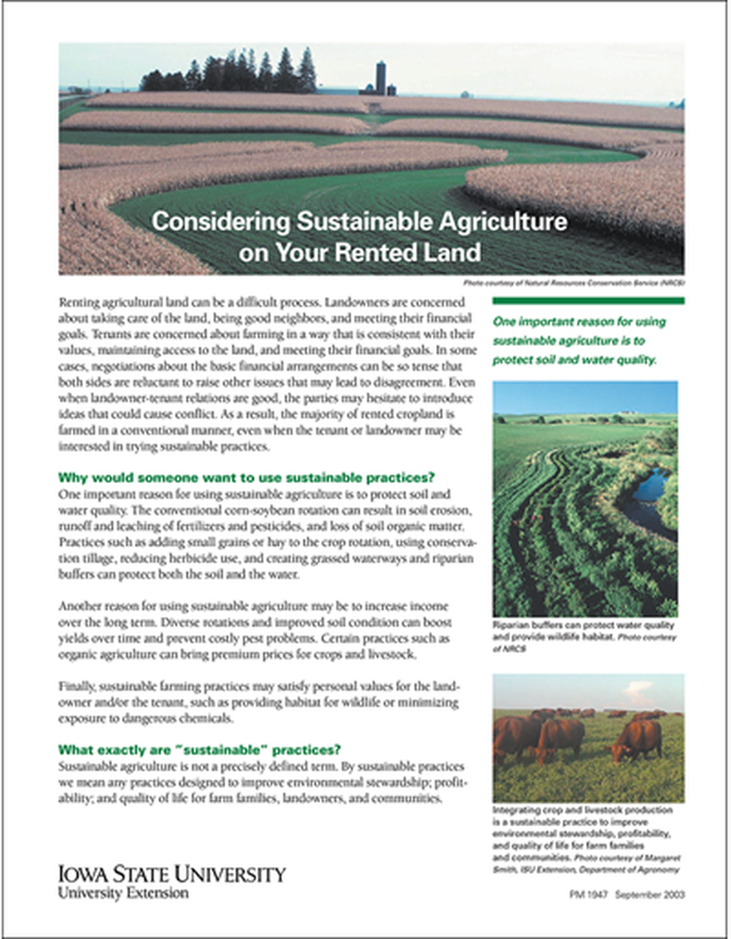 Considering Sustainable Agriculture on Your Rented Land image number 0