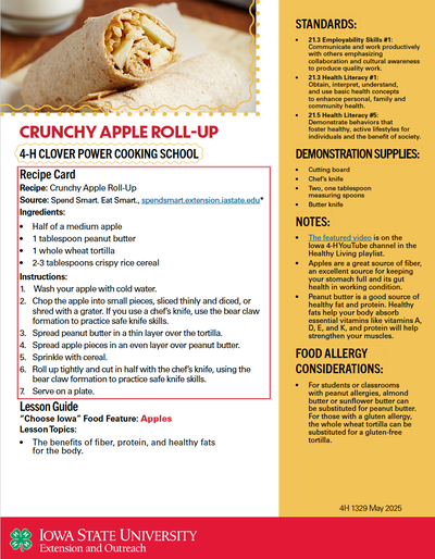 Crunchy Apple Roll-Up -- Cooking School