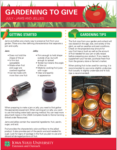 July Jams and Jellies -- Gardening to Give