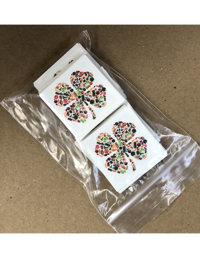 Fruits and Vegetables Clover Tattoo (Unit=100) image number 1