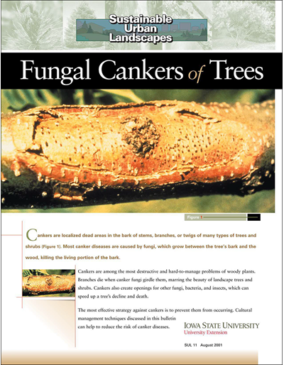 Fungal Cankers of Trees -- Sustainable Urban Landscapes