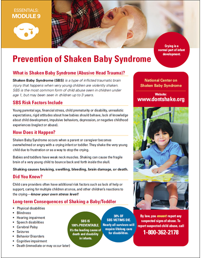 Prevention of Shaken Baby Syndrome - Essentials Child Care