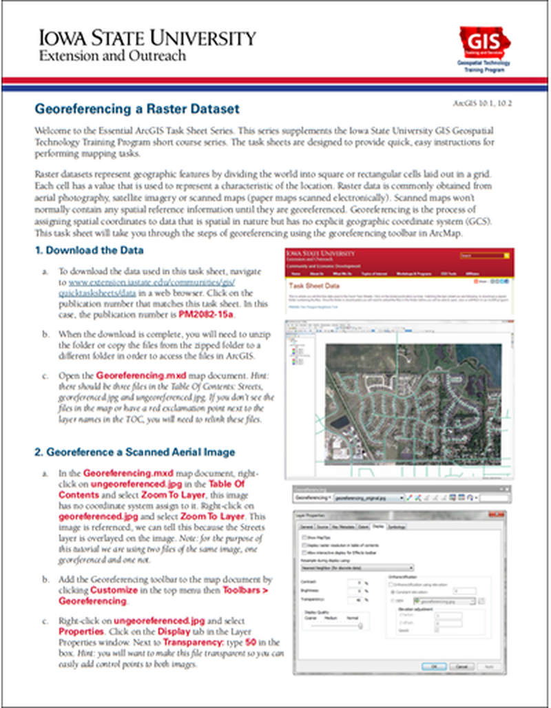 Georeferencing a Raster Dataset image number 0