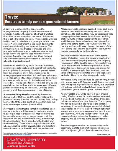 Trusts - Beginning Farmer Center