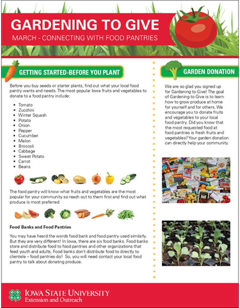 March Food Pantries -- Gardening to Give image number 0