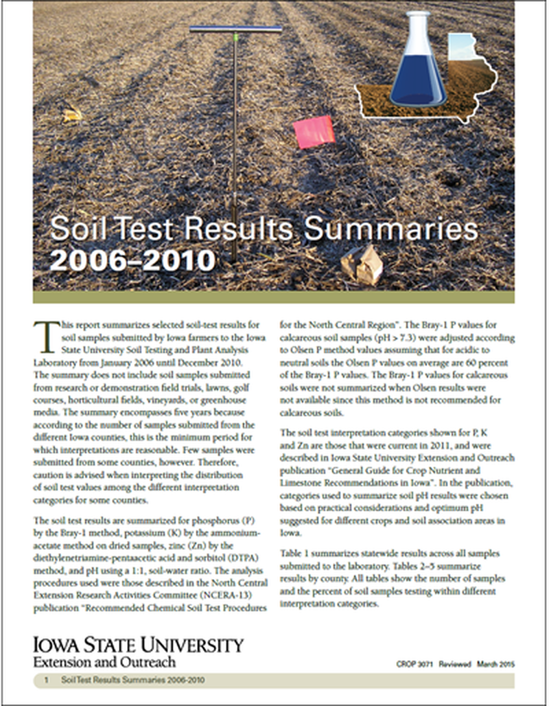 Soil-Test Results Summaries 2006-2010 image number 0