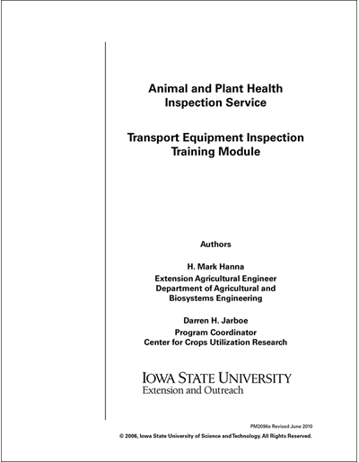 Animal and Plant Health Inspection – Transport