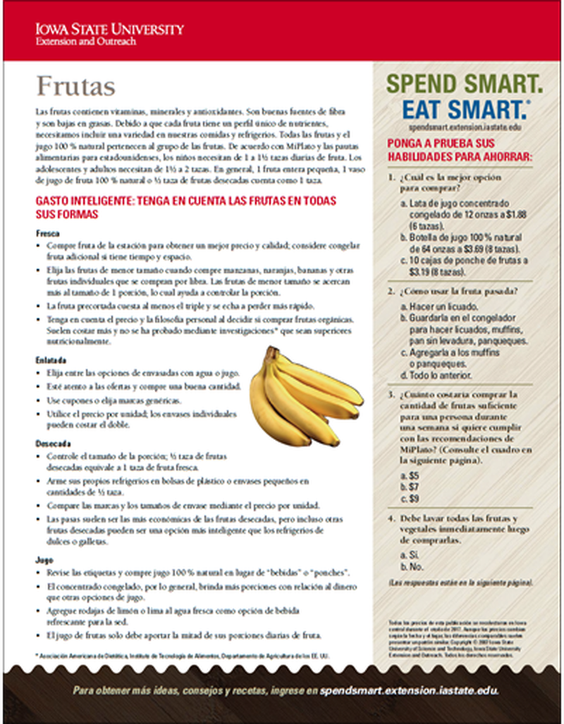 Spend Smart. Eat Smart. -- Fruits image number 1