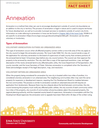 Housing Readiness Fact Sheet: Annexation