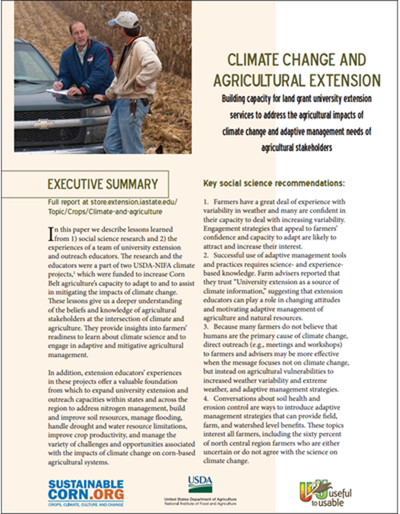 Climate Change and Agricultural Extension - Executive Summary image number 0