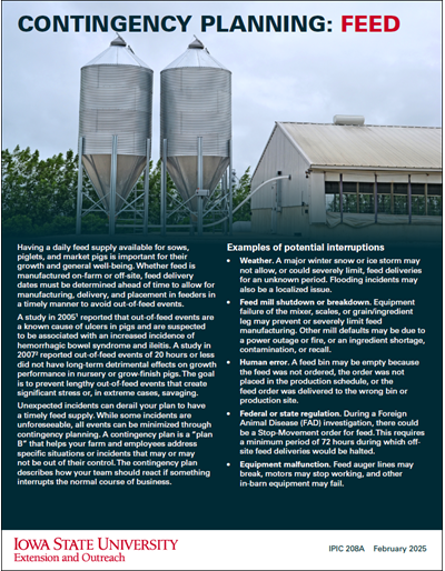 Contingency Planning: Feed