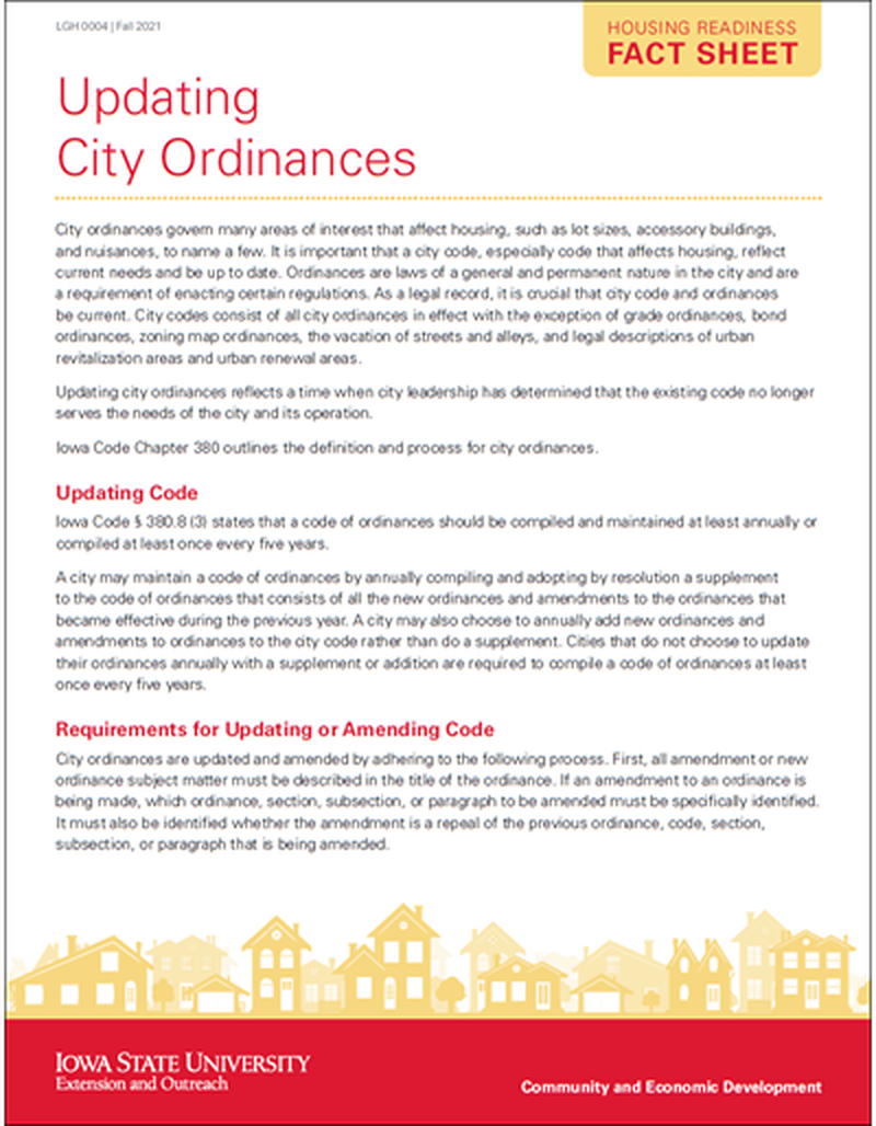 Housing Readiness Fact Sheet: Updating City Ordinances image number 0