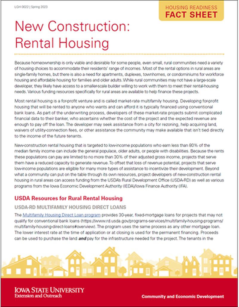Housing Readiness Fact Sheet: New Construction: Rental Housing image number 0