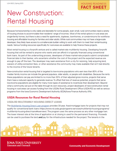 Housing Readiness Fact Sheet: New Construction: Rental Housing