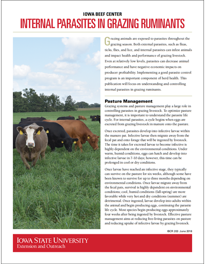 Internal Parasites in Grazing Ruminants