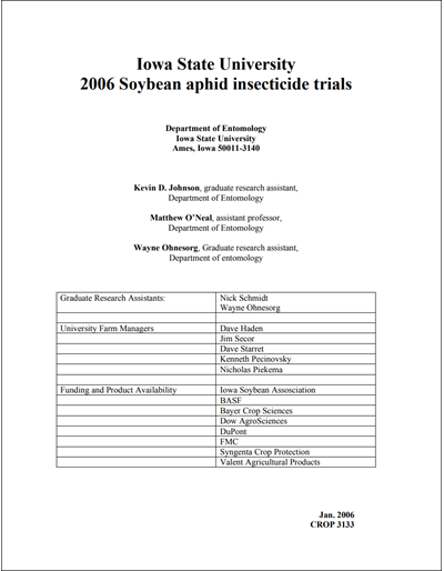 2006 Yellow book for soybean aphid