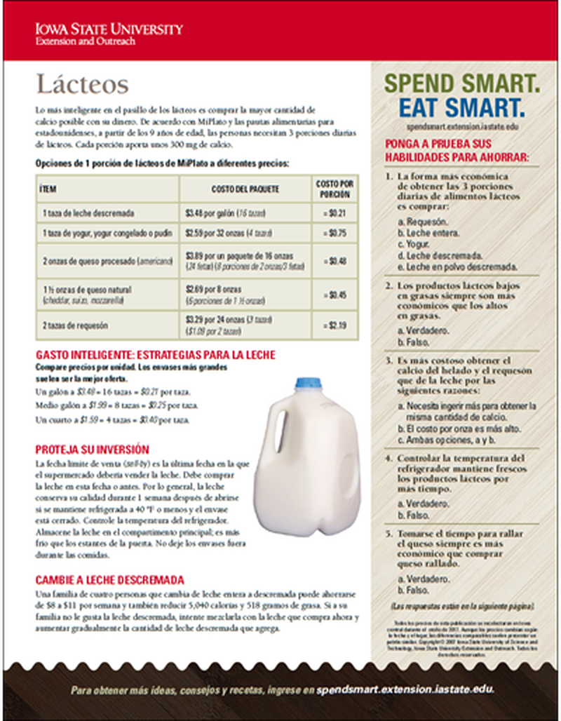 Spend Smart. Eat Smart. -- Dairy image number 1