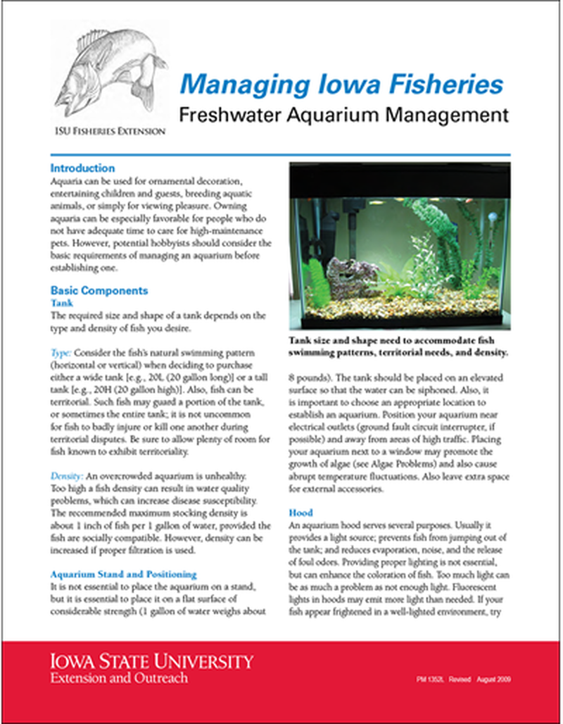 Freshwater Aquarium Management -- Managing Iowa Fisheries image number 0