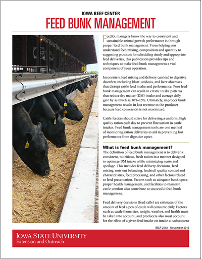 Feed Bunk Management