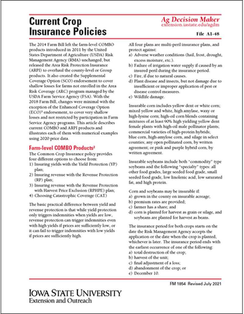 Current Crop Insurance Policies image number 0