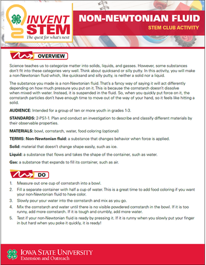 Non-Newtonian Fluid -- STEM Club Activity image number 0