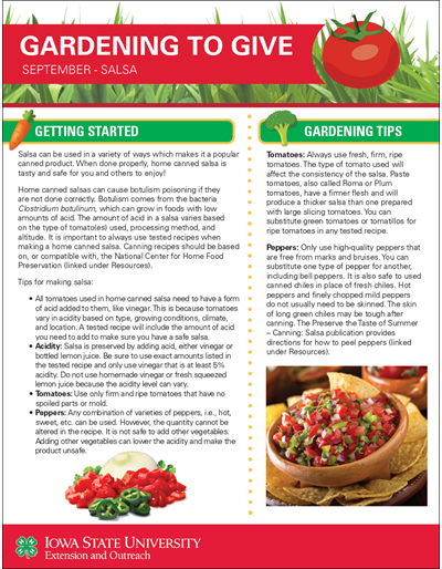 September Salsa -- Gardening to Give