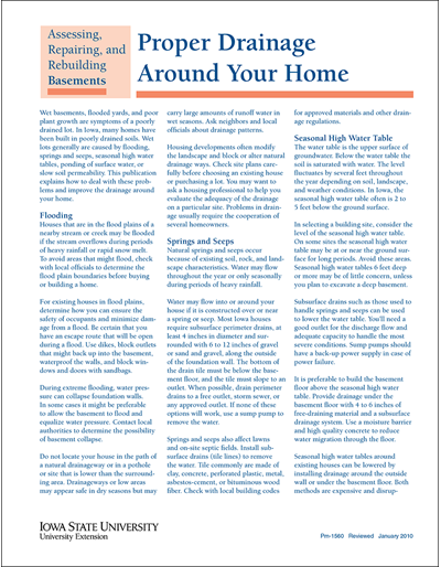 Proper Drainage Around Your Home -- Assessing, Repairing and Rebuilding Basements